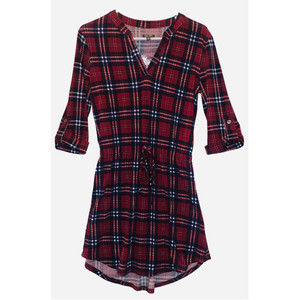 XS Lily Rose PlaidShirt Dress NEW